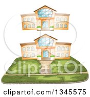 Poster, Art Print Of School Building Facades