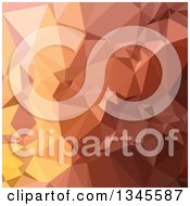 Poster, Art Print Of Low Poly Abstract Geometric Background Of Cordovan Brown