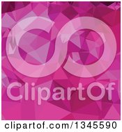 Poster, Art Print Of Low Poly Abstract Geometric Background Of Deep Pink