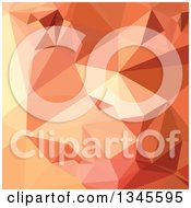 Poster, Art Print Of Low Poly Abstract Geometric Background Of Tango Orange