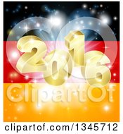 Poster, Art Print Of 3d 2016 And Fireworks Over A German Flag