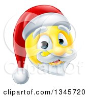 Poster, Art Print Of 3d Christmas Santa Yellow Smiley Emoji Emoticon Face