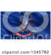 Clipart Of A 3d Rippling State Flag Of North Dakota USA Royalty Free Illustration