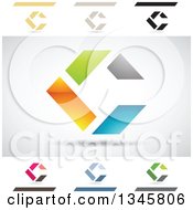 Clipart Of Abstract Letter C Design Elements Royalty Free Vector Illustration by cidepix
