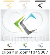 Clipart Of Abstract Letter C Design Elements Royalty Free Vector Illustration