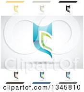 Clipart Of Abstract Letter C Design Elements Royalty Free Vector Illustration by cidepix