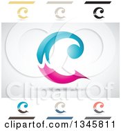 Poster, Art Print Of Abstract Letter C Design Elements