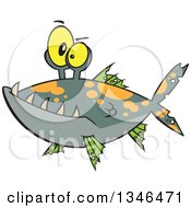 Poster, Art Print Of Cartoon Monster Fish