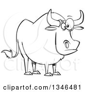 Cartoon Black And White Paul Bunyans Babe The Blue Ox