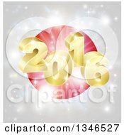 Clipart Of A 3d 2016 And Fireworks Over A Japan Flag Royalty Free Vector Illustration by AtStockIllustration