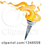 Poster, Art Print Of Flaming Torch With Text Space