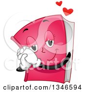Cartoon Pink Romance Novel Book Character Gushing
