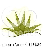 Clipart Of A Mature Aloe Vera Plant Royalty Free Vector Illustration