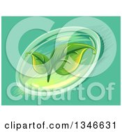Poster, Art Print Of Soft Gel Capsule With Leaves