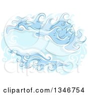 Clipart Of A Blue Waves Royalty Free Vector Illustration