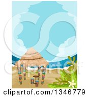 Tiki Hut On A Beach