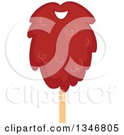 Clipart Of A Red Lumberjack Beard On A Stick Royalty Free Vector Illustration by BNP Design Studio