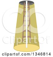 Clipart Of A Firehouse Ladder And Pole Royalty Free Vector Illustration