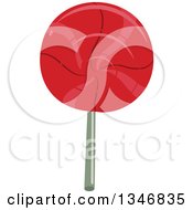 Clipart Of A Red Sucker Lolipop Royalty Free Vector Illustration by BNP Design Studio