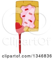 Clipart Of A Dripping Pastry With Pink Frosting Royalty Free Vector Illustration