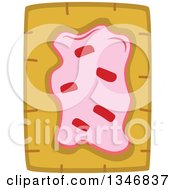 Clipart Of A Pastry With Pink Frosting Royalty Free Vector Illustration