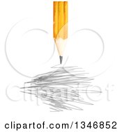 Poster, Art Print Of Yellow Pencil Over Scribbles