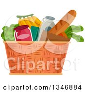 Poster, Art Print Of Basket Full Of Groceries