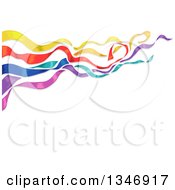 Poster, Art Print Of Background Of Colorful Ribbons Over Text Space