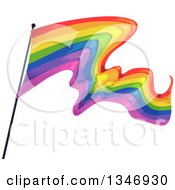 Waving Rainbow Flag