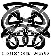 Clipart Of Black Celtic Knot Snakes 7 Royalty Free Vector Illustration