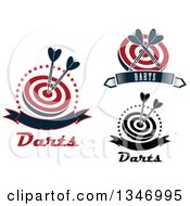 Poster, Art Print Of Throwing Dart And Target Designs