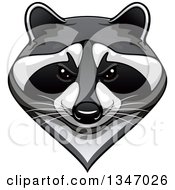 Tough Raccoon Mascot Face