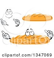 Poster, Art Print Of Cartoon Face Hands And Baguette French Bread 2