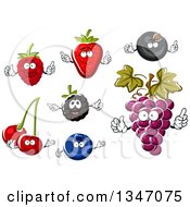Poster, Art Print Of Berry Cherry And Grape Characters