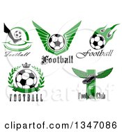 Soccer Athletic Sports Designs With Text