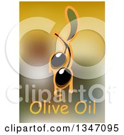Poster, Art Print Of Dripping Olives And Text Over Blur 2