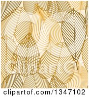 Poster, Art Print Of Seamless Pattern Background Of Brown Skeleton Leaves