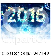 Poster, Art Print Of 2016 Shaped New Year Fireworks In The Sky