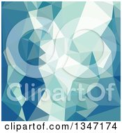 Poster, Art Print Of Turquoise Green Low Poly Abstract Geometric Background