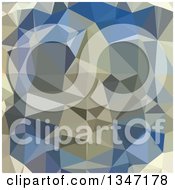 Poster, Art Print Of Cornflower Blue Low Poly Abstract Geometric Background