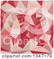 Poster, Art Print Of Cardinal Red Low Poly Abstract Geometric Background