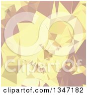 Poster, Art Print Of Arylide Yellow Low Poly Abstract Geometric Background