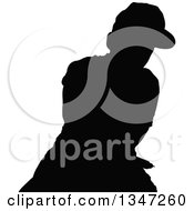 Poster, Art Print Of Black Silhouetted Party Guy Dancing 2