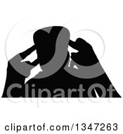 Poster, Art Print Of Black Silhouetted Party Guy Dancing 5