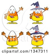 Cartoon Halloween Candy Corn Characters