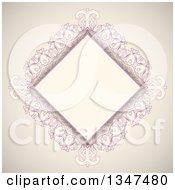 Vintage Pink And Beige Diamond Frame