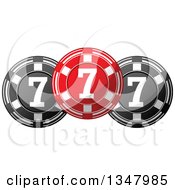 Red And Black Casino Poker Chips