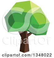 Clipart Of A Low Poly Geometric Tree 17 Royalty Free Vector Illustration