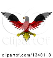 Poster, Art Print Of Flying German Flag Colored Eagle