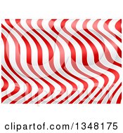 Clipart Of A Ripple Background Of Red And White Stripes Royalty Free Vector Illustration